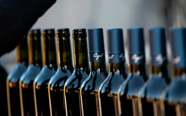 botellas azul